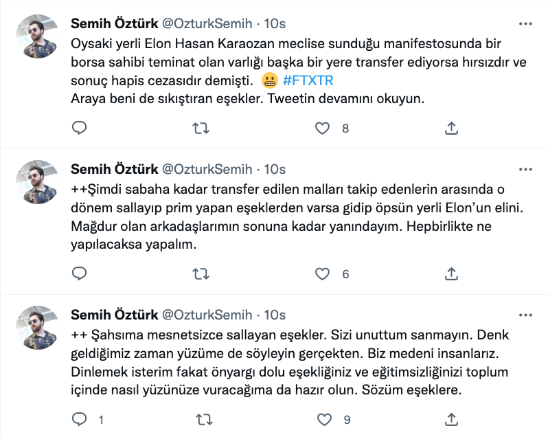 semih ozturk ten ftx tepkisi